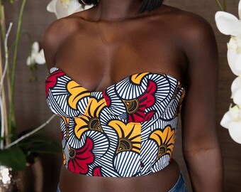 MIDE Top,Afrikanisches Print Top,Ankara Tube Top,Afrikanisches Print Tube Top,Ankara Crop Tops