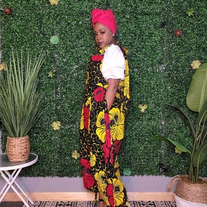 THE JOYFUL Jumpsuit,African print jumpsuit, ankara jumpsuit, women jumpsuit in prints, classy jumpsuit, beautiful ankara style, summer trend image 4