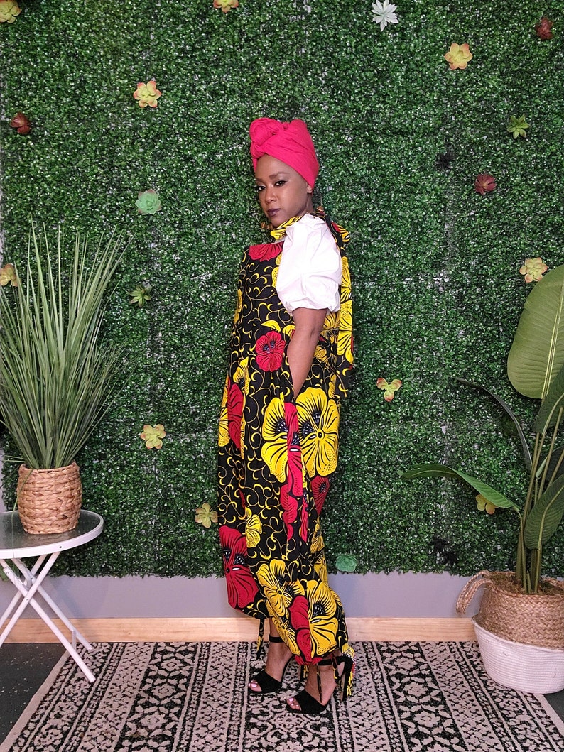 THE JOYFUL Jumpsuit,African print jumpsuit, ankara jumpsuit, women jumpsuit in prints, classy jumpsuit, beautiful ankara style, summer trend image 4