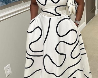 African print inspired dress, cotton dress, maxi dress, women clothing, wedding guest dress, birthday dress, beach dress, summer