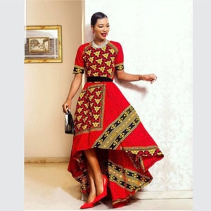 BINTU asymmetric Dress,African print dress,classy ankara dress, women dress in prints,gift ideas,vibrant African print dress,African shop