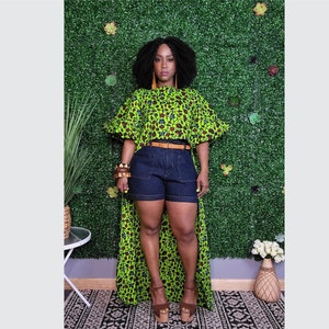 The REMEMBERED High-Low top,Ankara top,African Clothing, African Dress, Sales,summer, African Print, African Shop, African women style