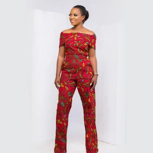 Anum Ankara Jumpsuit,african Women Jumpsuit,african Clothing for Women,  Ankara Print Jumpsuit,wide Leg Jumpsuit 