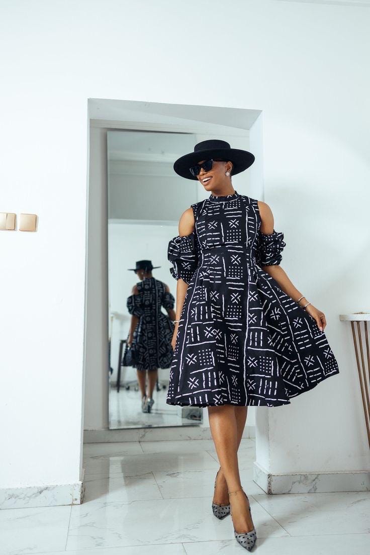 White Kente Dress - Etsy