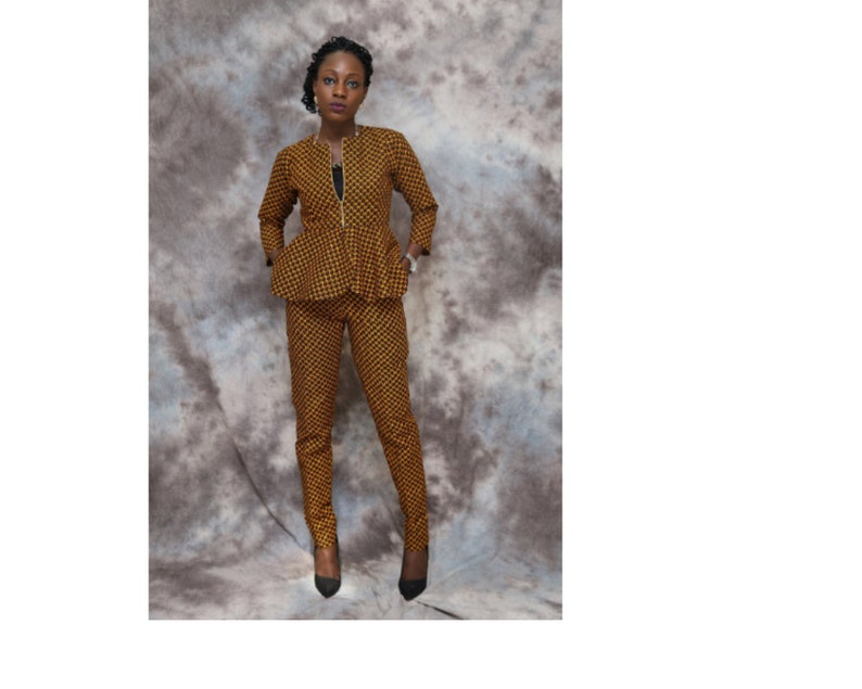 African Print Top And Pants Set African Clothingpants Etsy