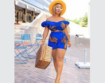 KEMI African print summer matching set, ankara,African print,Classy matching set,trendy,African shop,summer sales