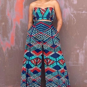 African print OSA top and pant, ankara pant, African print set, bubu top, ankara pants, women gidt ideas, women clothing, African shop
