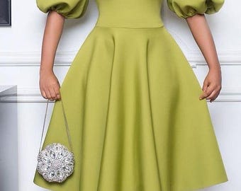 African print inspired dress,crepe dress, maxi dress, women clothing, wedding guest dress, church dress,Ankara dress, summer,women fashion