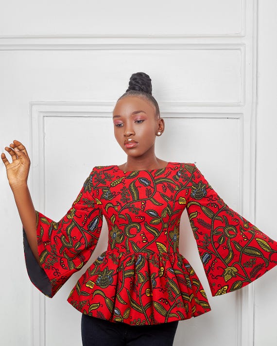 floral print peplum top