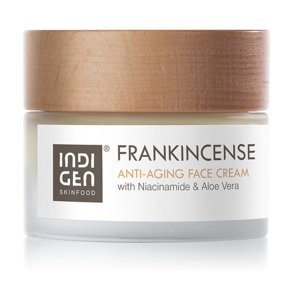 Frankincense Face Cream — All natural Anti-aging Moisturizer with Boswellic Acids, Niacinamide, Aloe Vera, Walnut and Prickly Pear oil