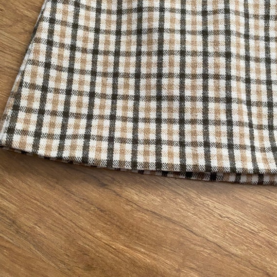 Vintage Tan Beige Brown Plaid Mini Skirt - image 5