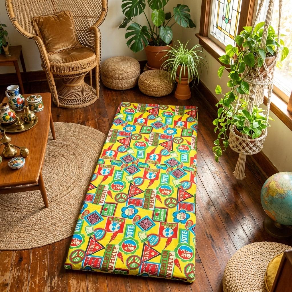70s  ビンテージ  LOVE  寝袋 Vintage 70s Floral Sleeping Bag - Etsy