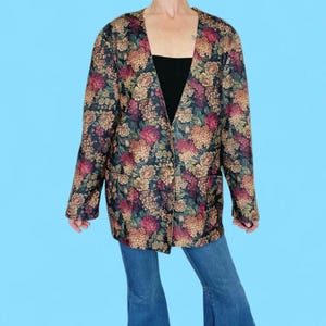 Vintage 90’s Inseparables Colorful Floral Coquette Cottage Blazer