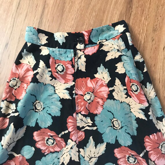 Vintage Floral High Rise Skirt - image 2