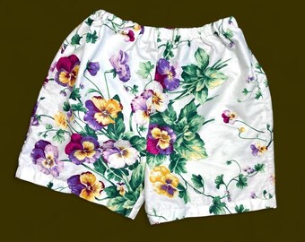 Shorts de verano con estampado floral Vintage para niñas, tallas 2-5.