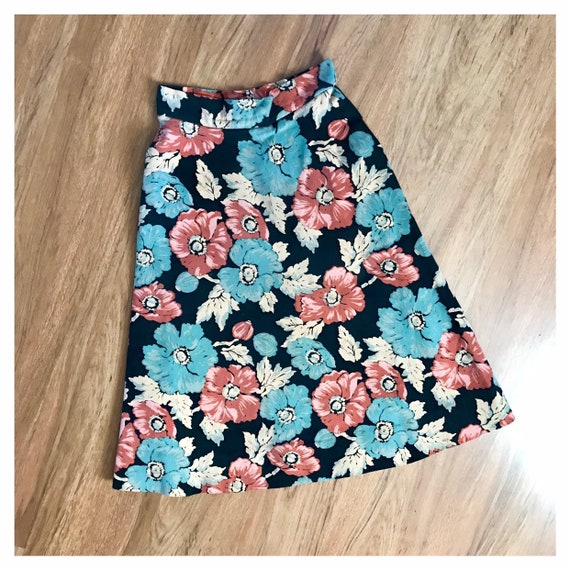 Vintage Floral High Rise Skirt - image 7