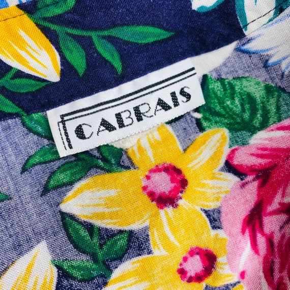 Vintage Cabrais Colorful Floral Bouquet Casual Bu… - image 7