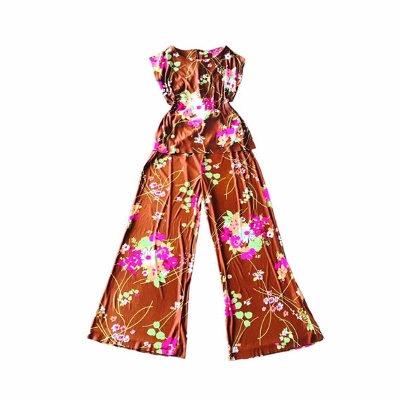 Authentic Vintage Two-Piece Floral Pant Set