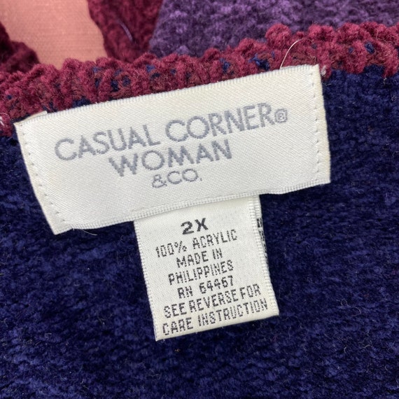 Vintage 90’s Casual Corner Woman Co. Blue & Green… - image 7