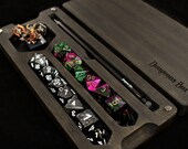 Dungeons Box Hero RPG Dice Vault Tabletop Game Bamboo Hardwood Wood Storage Tray D D Dice Miniature Pencil Phone Tablet Made USA