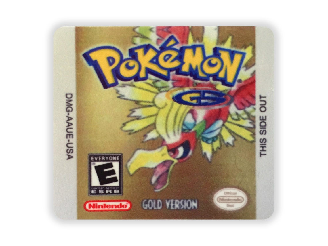 Pokemon Label Replacement Sticker for Game Boy Cartridge Red Etsy
