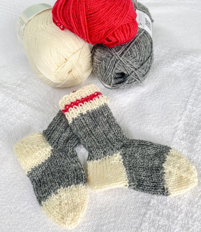 Infant/toddler knit wool work socks image 6