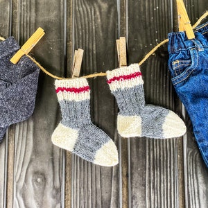 Infant/toddler knit wool work socks
