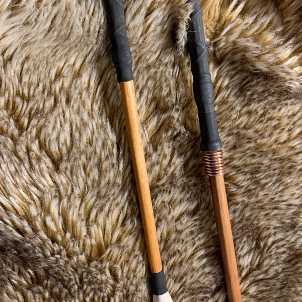 Bodhran tippers, from fiddle bow