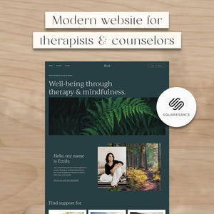 Rest Therapy + Counseling Squarespace Website Template | Service Provider, Therapist, Counselor, Coach | Modern Minimal Squarespace Design