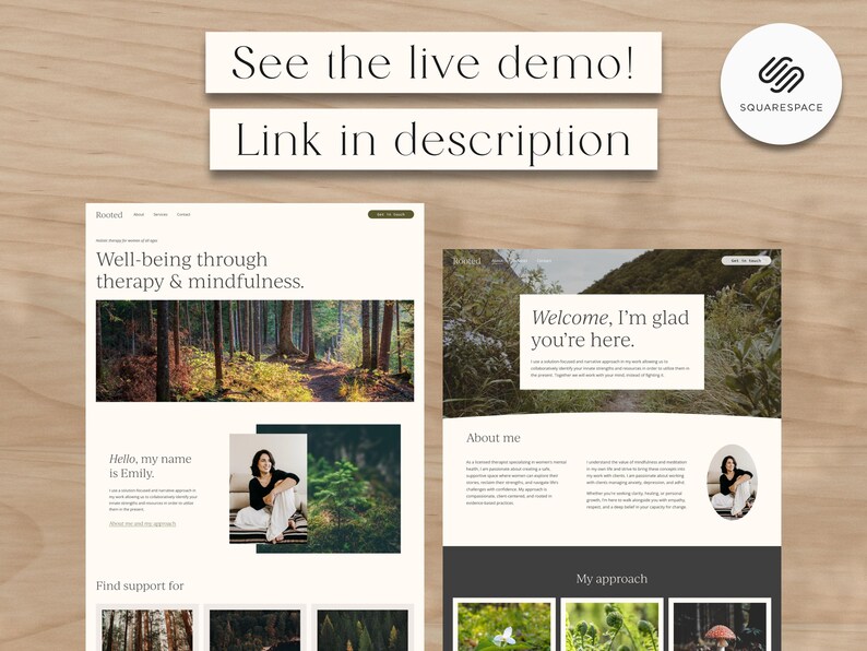 Therapist Website Template: Modern Counseling Squarespace Design image 8