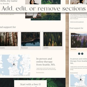 Therapist Website Template: Modern Counseling Squarespace Design image 6