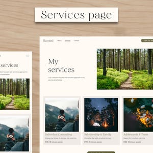 Therapist Website Template: Modern Counseling Squarespace Design image 3