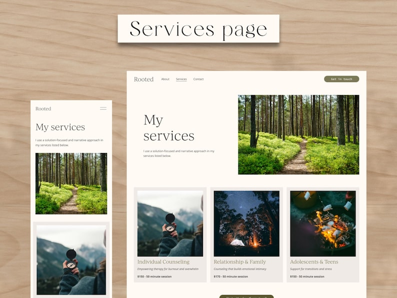 Therapist Website Template: Modern Counseling Squarespace Design image 3