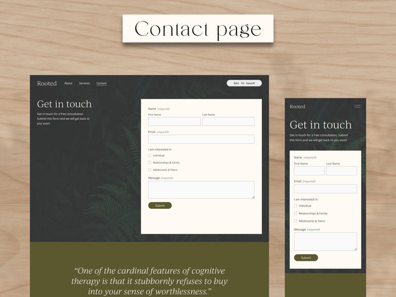 Therapist Website Template: Modern Counseling Squarespace Design image 5