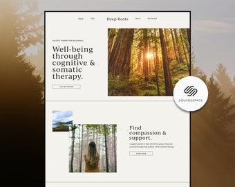 Therapist Website Template: Deep Roots Counseling on Squarespace