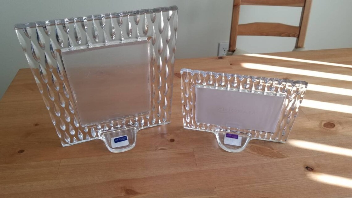 Waterford Marquis Rainfall lead crystal frames set Etsy