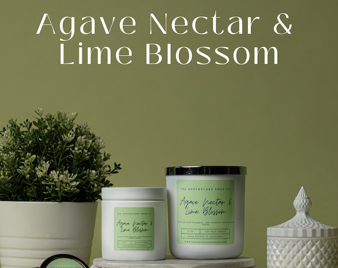 Agave Nectar & Lime Blossom Soy Wax Candles