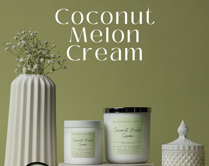 Coconut Melon Cream Soy Wax Candles