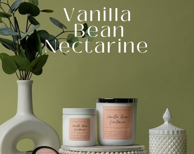 Vanilla Bean Nectarine Soy Wax Candles