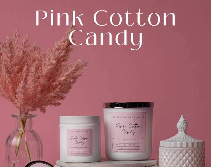 Pink Cotton Candy Soy Wax Candles