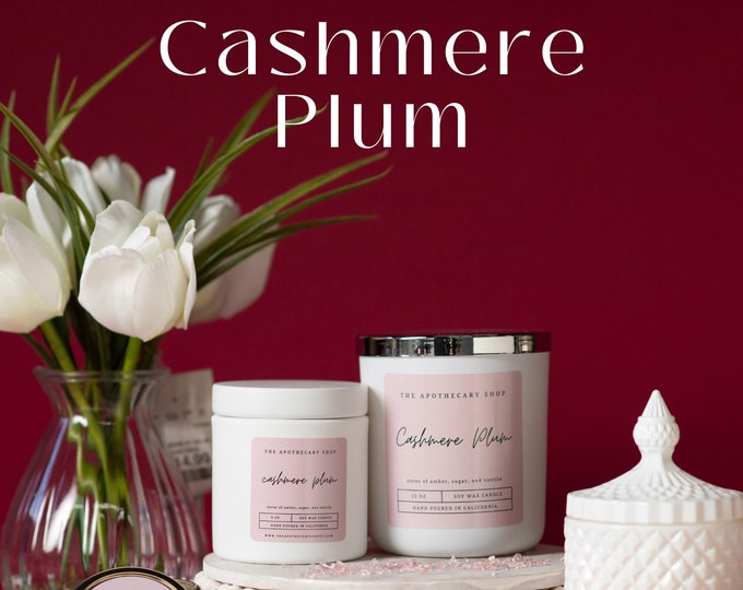 Cashmere Plum Soy Wax Candle