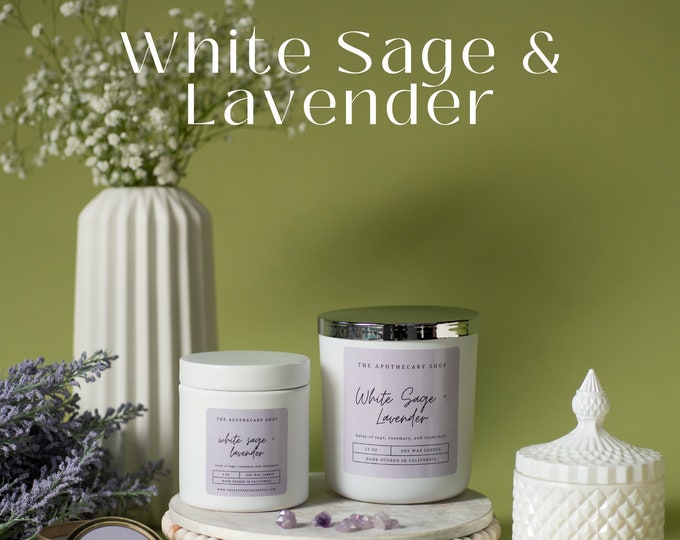 White Sage & Lavender Soy Wax Candle