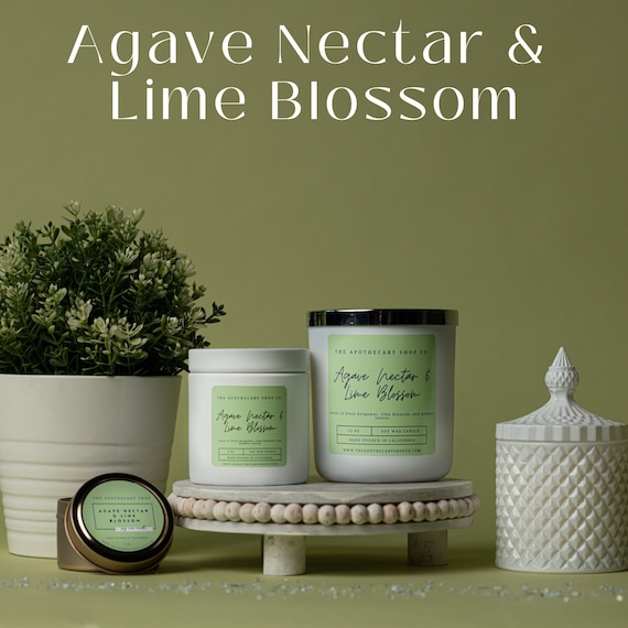 Agave Nectar & Lime Blossom Soy Wax Candles