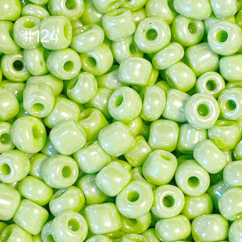 99 Cent Sale 8/0 Seed Beads 50 Gram Pack Luster Greens | Etsy