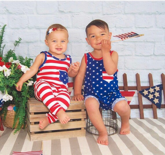 4th of July romper/4th of july infant romper/4th of july