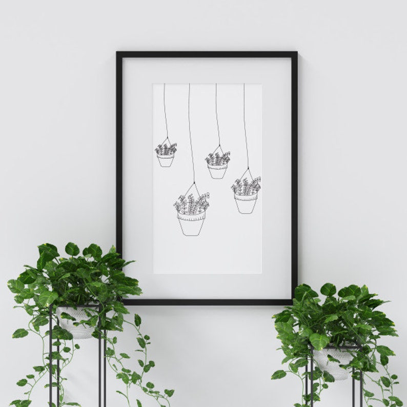 Hanging Plants Pdf, Plants Pdf, Plants Wall Art Pdf, Wall Art Pdf, Wall Art, Plants, Minimalist ...