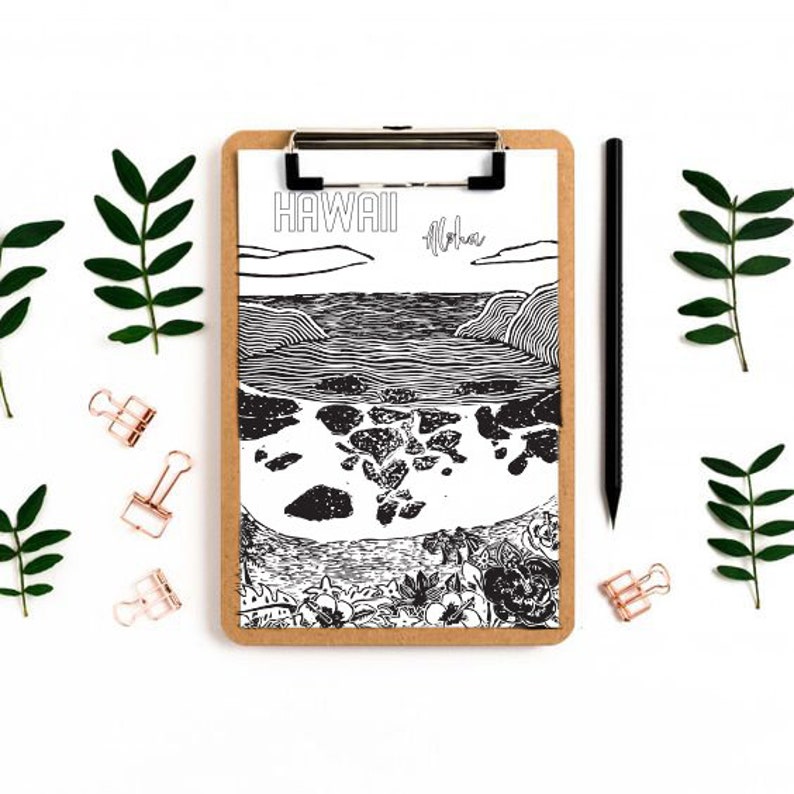 Hawaii Coloring Page Pdf Coloring Pages Pdf Hawaii Pdf - Etsy