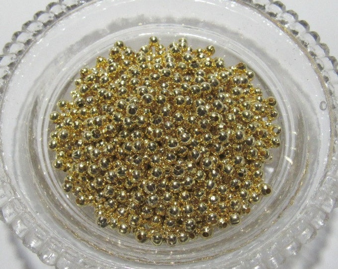 500 Gold Plated Round Spacer Beads 4mm (B2560L
