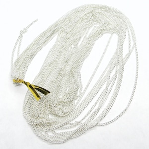5M Silver Plated Tone Copper Curb Link Chain 1.7x1.3mm   (A214h)