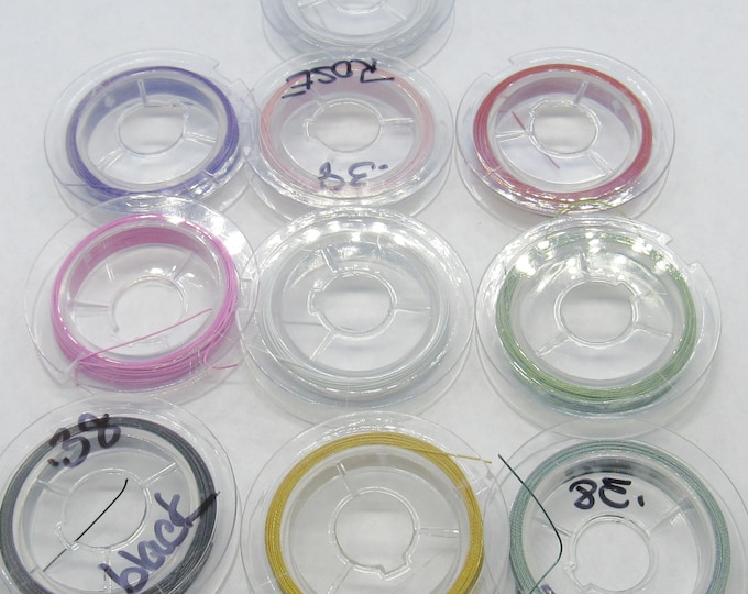 Choice of Color 10M Spool Tiger Tail Beading Wire .38mm Dia. (A149a-j)